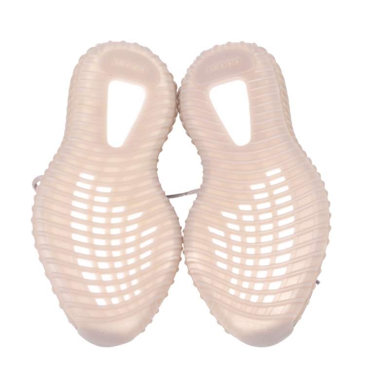 Pre Owned Yeezy Boost Beige Net 350 V2 Mono Mist Sneakers Size 42