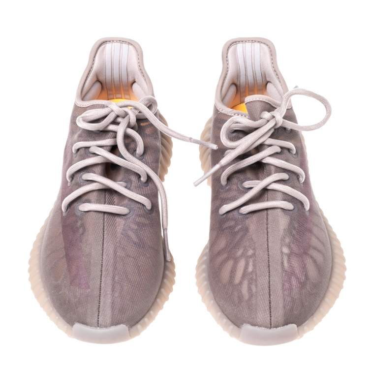 Pre Owned Yeezy Boost Beige Net 350 V2 Mono Mist Sneakers Size 42