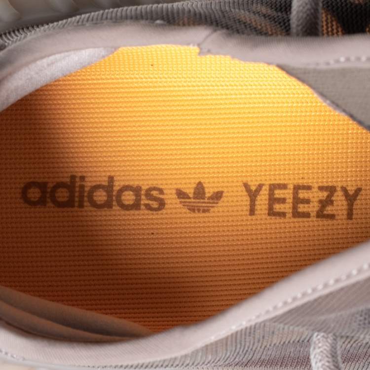 Pre Owned Yeezy Boost Beige Net 350 V2 Mono Mist Sneakers Size 42