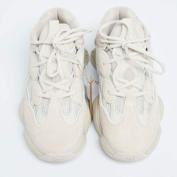 مملوكة مسبقًا Yeezy x Adidas Beige Suede and Mesh Salt 500 Sneakers Size 40 2/3