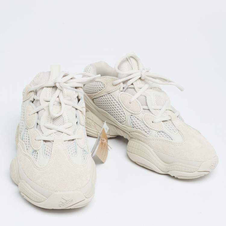 مملوكة مسبقًا Yeezy x Adidas Beige Suede and Mesh Salt 500 Sneakers Size 40 2/3