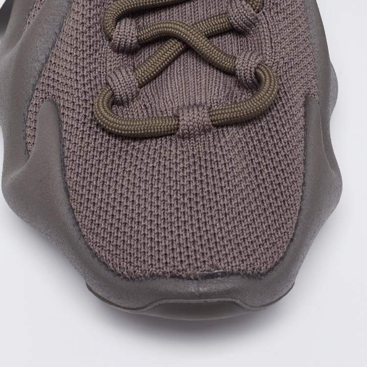 Pre Owned Adidas x Yeezy Olive Green Knit Fabric 450 Cinder Sneakers Size 41 1/3
