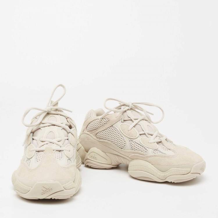 مملوكة مسبقًا Yeezy x Adidas Off White Mesh And Suede 500 Blush Sneakers Size 42