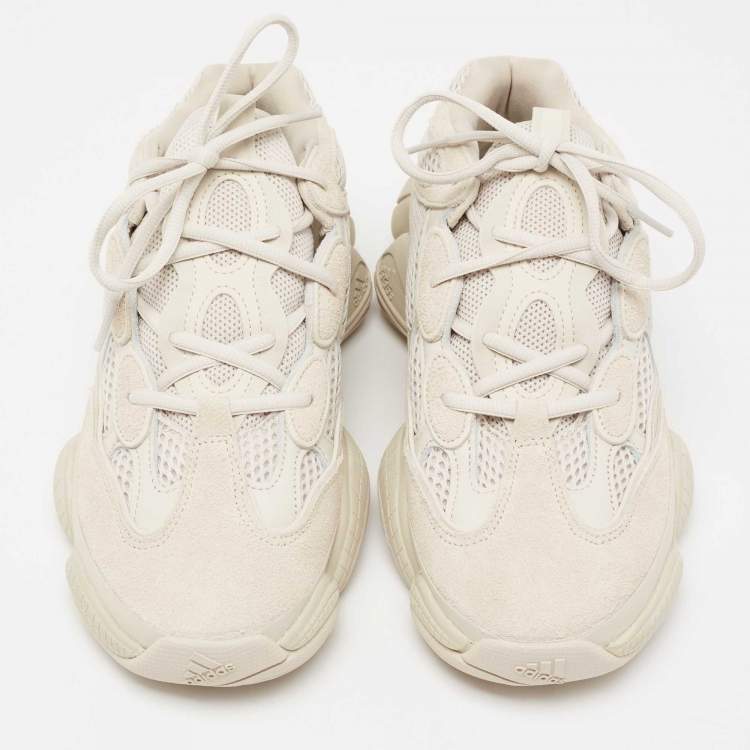 مملوكة مسبقًا Yeezy x Adidas Off White Mesh And Suede 500 Blush Sneakers Size 42