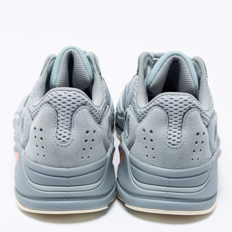 Pre Owned Yeezy x Adidas Two-Tone Suede and Mesh Boost 700 Inertia Sneakers Size 40 2/3