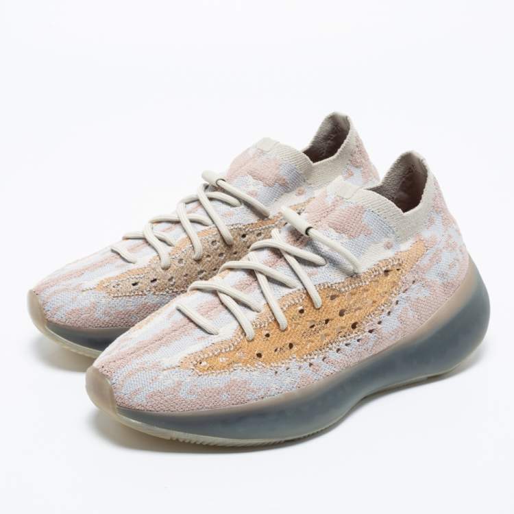 مملوكة مسبقًا Yeezy x Adidas Multicolor Fabric Yeezy Boost 380 Lace Up Sneakers Size 42.5