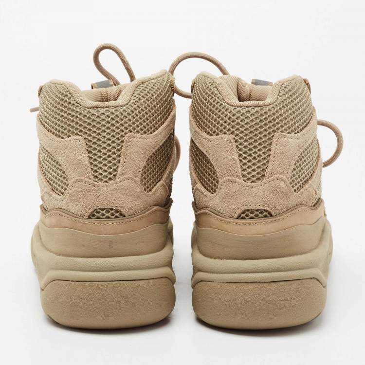 Pre Owned Yeezy x Adidas Brown Suede and Mesh DSRT BT Desert Boots Size 38 2/3