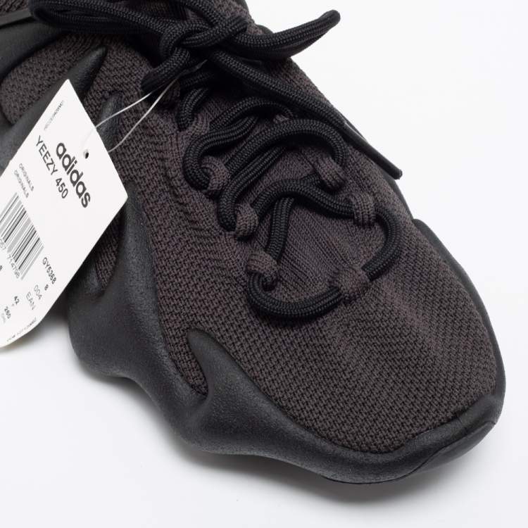 Pre Owned Yeezy Black Knit Fabric Yeezy 450 Lace Up Sneakers Size 42