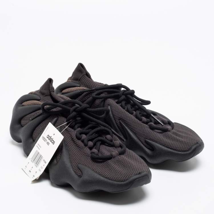 Pre Owned Yeezy Black Knit Fabric Yeezy 450 Lace Up Sneakers Size 42