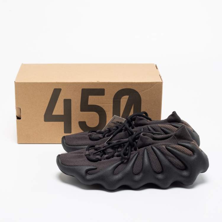 Pre Owned Yeezy Black Knit Fabric Yeezy 450 Lace Up Sneakers Size 42