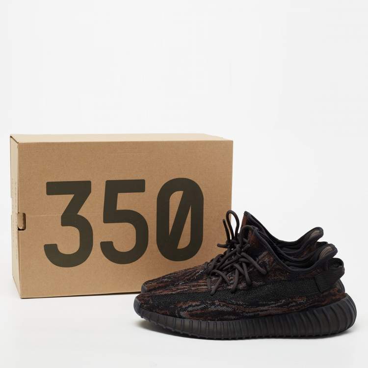 Pre Owned Yeezy x Adidas Multicolor Knit Fabric 'MX Rock' Boost 350 V2 Low Top Sneakers Size 46 
