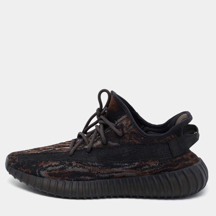 Pre Owned Yeezy x Adidas Multicolor Knit Fabric 'MX Rock' Boost 350 V2 Low Top Sneakers Size 46 