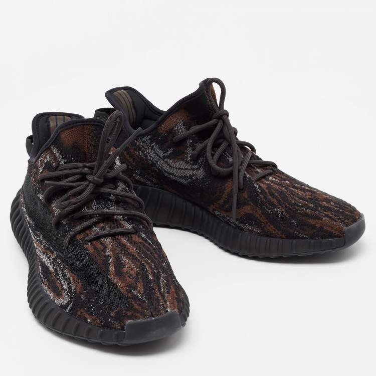 Pre Owned Yeezy x Adidas Multicolor Knit Fabric 'MX Rock' Boost 350 V2 Low Top Sneakers Size 46 