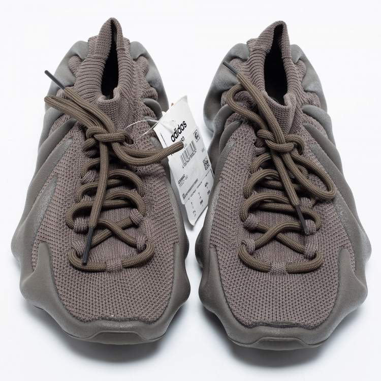 Pre Owned Yeezy x Adidas Olive Grey Knit Fabric Yeezy Boost 450 Cinder Sneakers Size 40 2/3