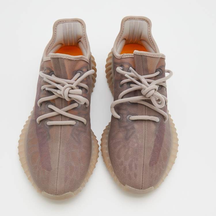 Pre Owned Yeezy x Adidas Beige Mesh Boost 350 V2 Mono Mist Low Top Sneakers Size 41 1/3