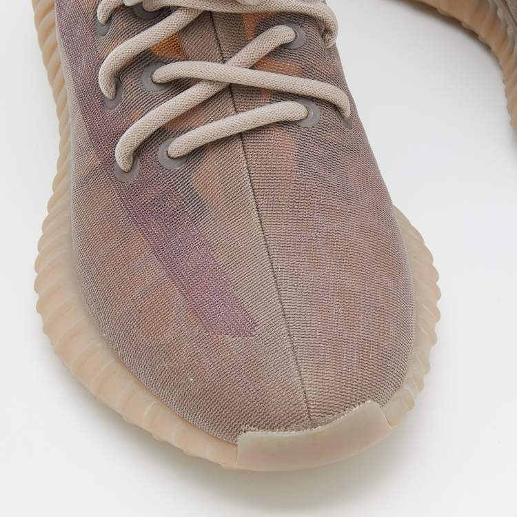 Pre Owned Yeezy x Adidas Beige Mesh Boost 350 V2 Mono Mist Low Top Sneakers Size 41 1/3