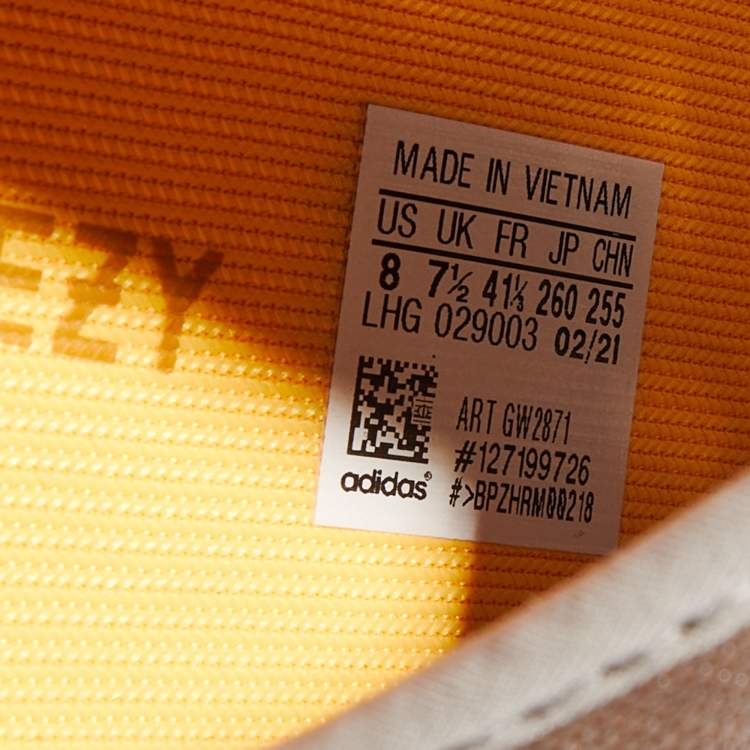 Pre Owned Yeezy x Adidas Beige Mesh Boost 350 V2 Mono Mist Low Top Sneakers Size 41 1/3