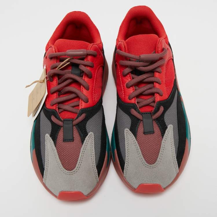 Pre Owned Yeezy x Adidas Multicolor Suede And Mesh Boost 700 Sneakers Size 41 1/3
