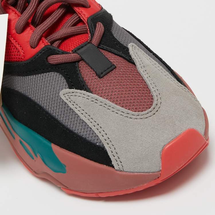 Pre Owned Yeezy x Adidas Multicolor Suede And Mesh Boost 700 Sneakers Size 41 1/3