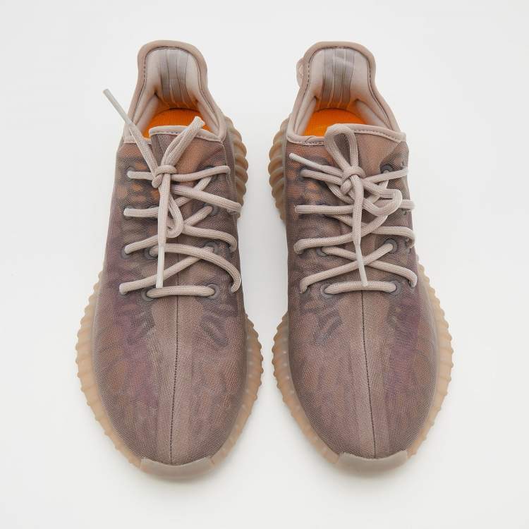 Pre Owned Yeezy x Adidas Beige Mesh Boost 350 V2 Mono Mist Low Top Sneakers Size 43 1/3