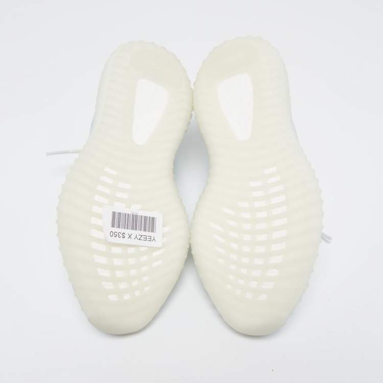 Pre Owned Yeezy x Adidas Light Blue Mesh Boost 350 V2 Mono Ice Sneakers Size 44