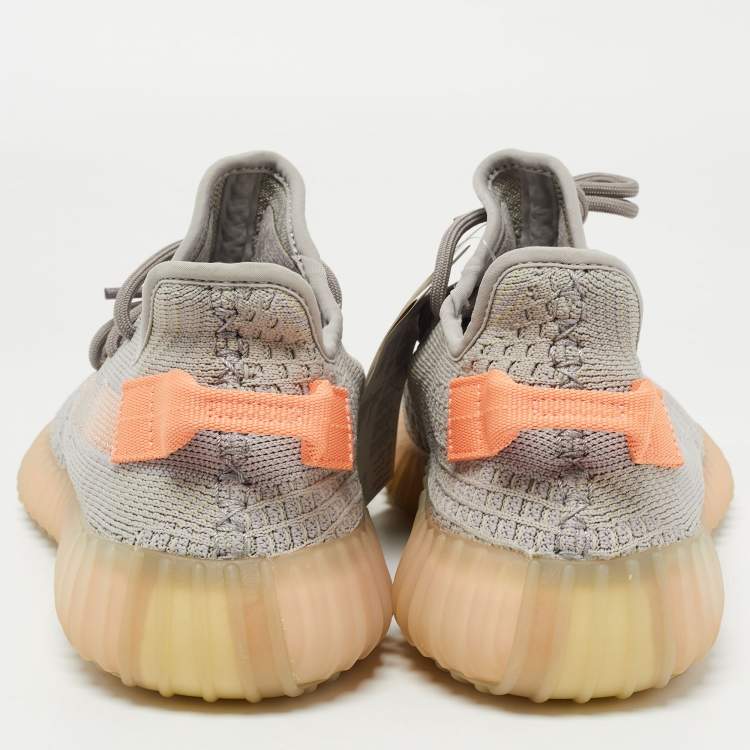 Pre Owned Yeezy x Adidas Grey Knit Fabric Boost 350 V2 True Form Sneakers Size 41 1/3
