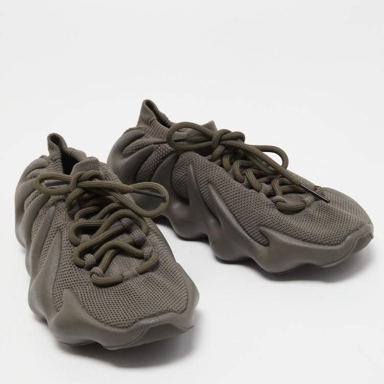 Pre Owned Yeezy x Adidas Green Knit Fabric YEEZY 450 "Cinder" Sneakers Size 39 1/3