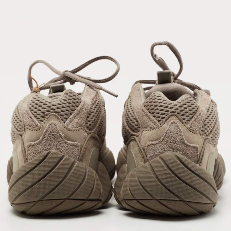 Pre Owned Yeezy x Adidas Grey Suede and Mesh Yeezy 500 Ash Grey Sneakers Size 43 1/3