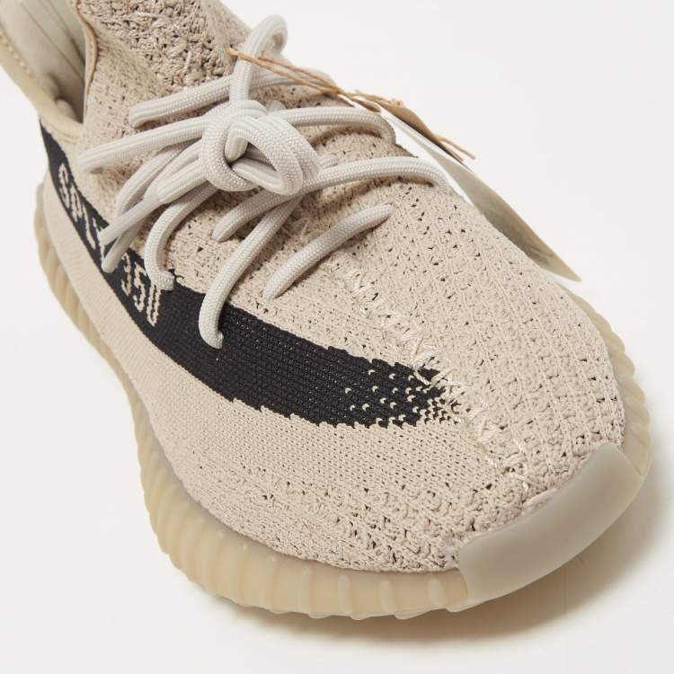 مملوكة مسبقًا Yeezy x Adidas Grey/Black Knit Fabric Boost 350 V2 Slate Sneakers Size 42 2/3
