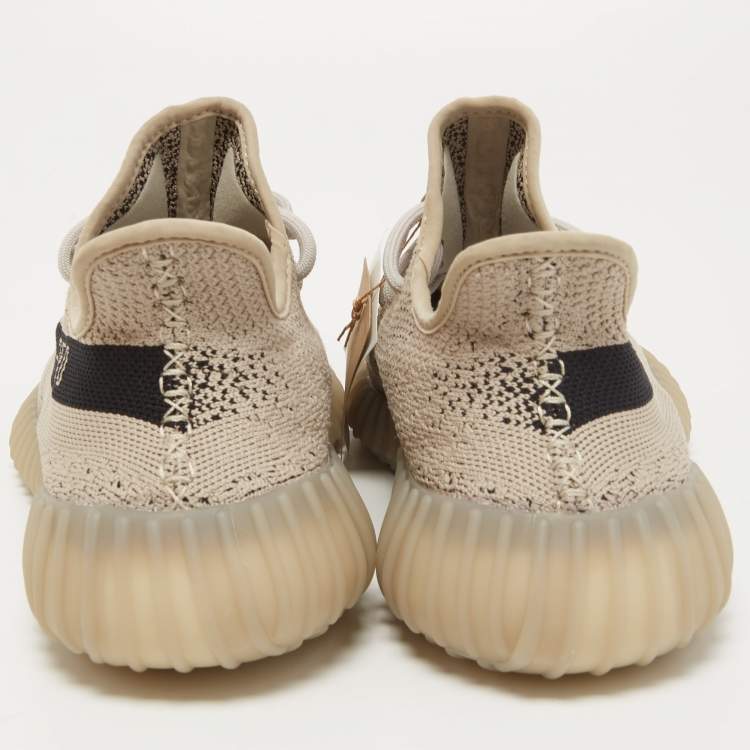 مملوكة مسبقًا Yeezy x Adidas Grey/Black Knit Fabric Boost 350 V2 Slate Sneakers Size 42 2/3