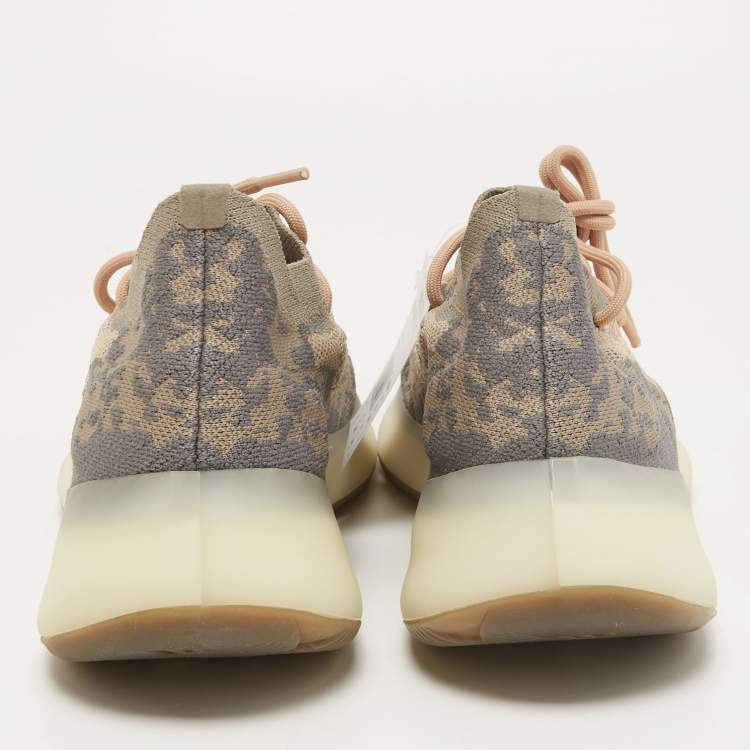 Pre Owned Yeezy x Adidas Grey Knit Fabric Boost 380 Mist Sneakers Size 42