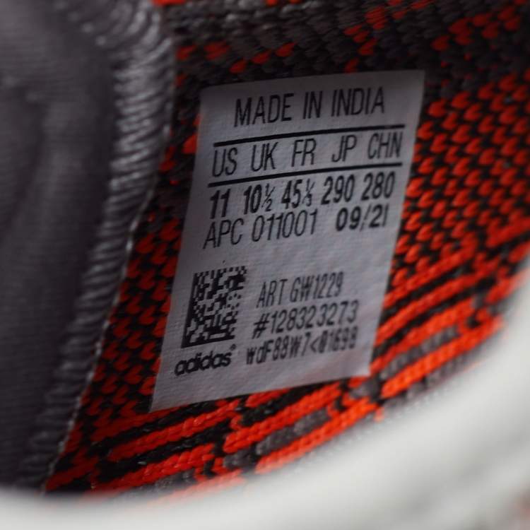 Pre Owned Adidas Yeezy Grey Knit Fabric Boost 350 V2 Beluga Reflective Sneakers Size 45 1/3