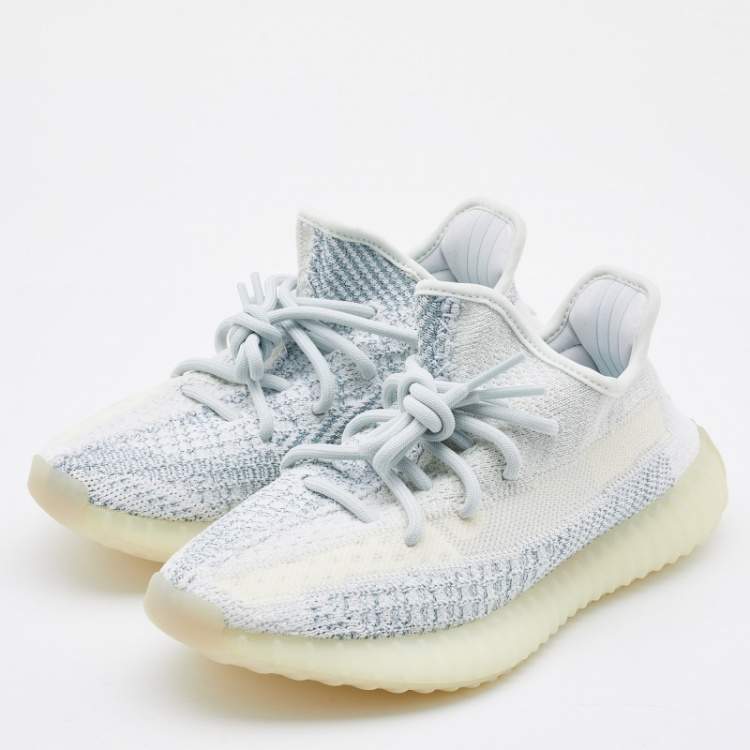 Våd dosis miles Yeezy x Adidas White/Green Knit Fabric Boost 350 V2 Cloud White Non  Reflective Sneakers Size 39 1/3 Yeezy x Adidas | TLC