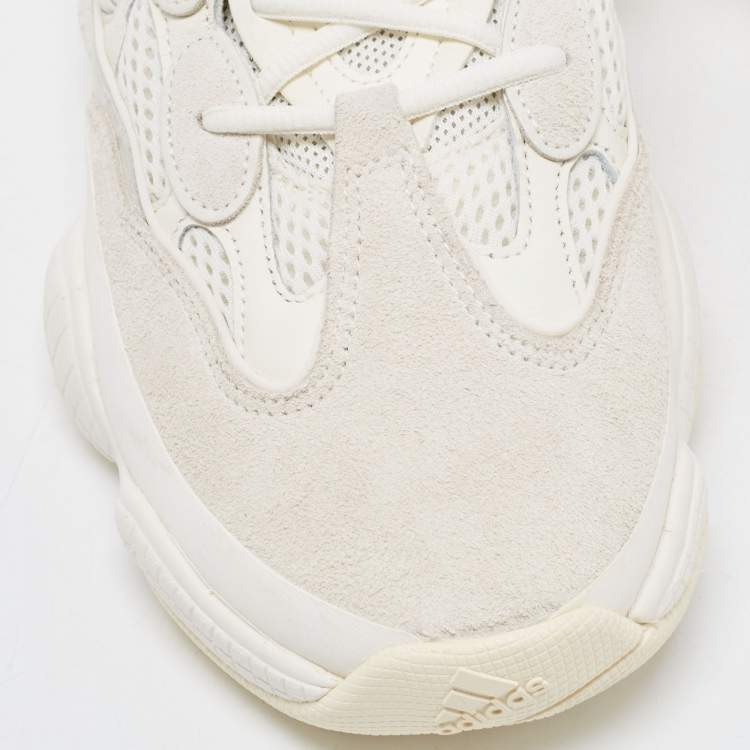 Pre Owned Yeezy x Adidas Grey Suede and Fabric Yeezy 500 Bone Grey Sneakers Size 47 2/3