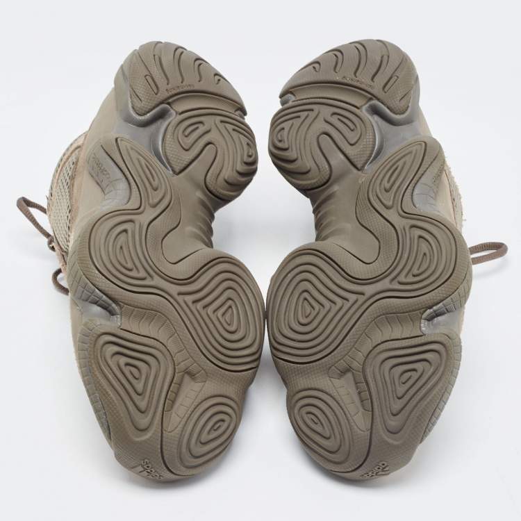 مملوكة مسبقًا Yeezy x Adidas Tricolor Mesh and Suede Yeezy 500 Clay Brown Sneakers Size 44