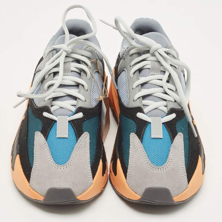 Pre Owned Yeezy x Adidas Multicolor Suede and Mesh Boost 700 Sneakers Size 41.5