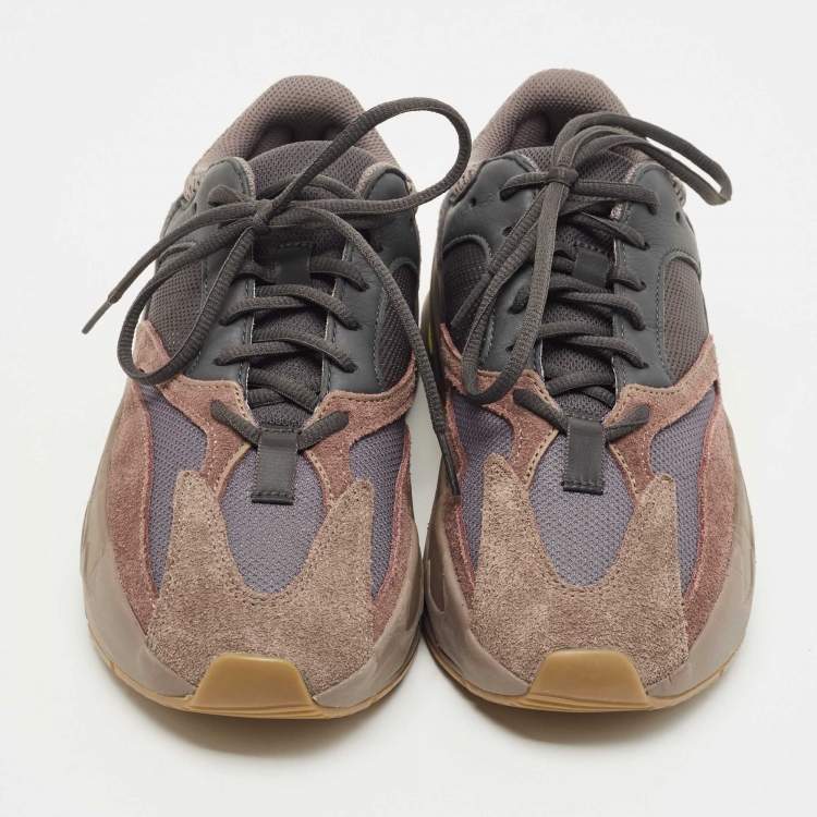 Pre Owned Yeezy x Adidas Multicolor Suede and Mesh Boost 700 Mauve Sneakers Size 40