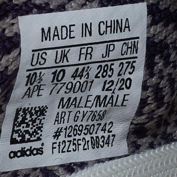 Pre Owned Yeezy x Adidas Multicolor Knit Fabric Boost 350 V2 Ash Pearl Sneakers Size 44 2/3
