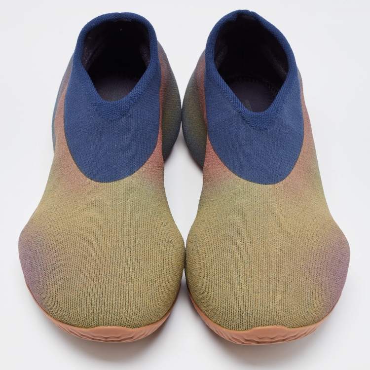 مملوكة مسبقًا Yeezy x Adidas Multicolor Knit Fabric RNR Fade Indigo Sneakers Size 44 2/3