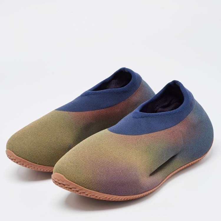 مملوكة مسبقًا Yeezy x Adidas Multicolor Knit Fabric RNR Fade Indigo Sneakers Size 44 2/3