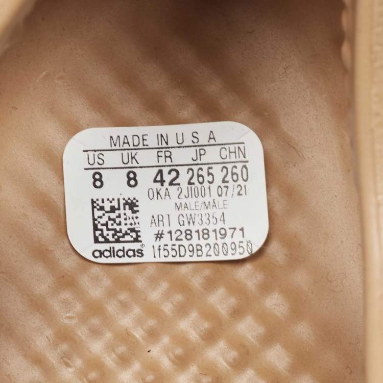 Pre Owned Yeezy x Adidas Brown Rubber Foam Runner Ochre Sneakers Size 42