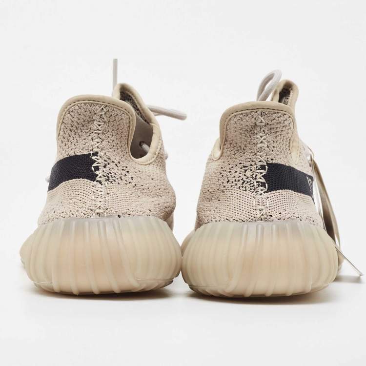 مملوكة مسبقًا Yeezy x Adidas Grey/Black Knit Fabric Boost 350 V2 Slate Sneakers Size 44 2/3