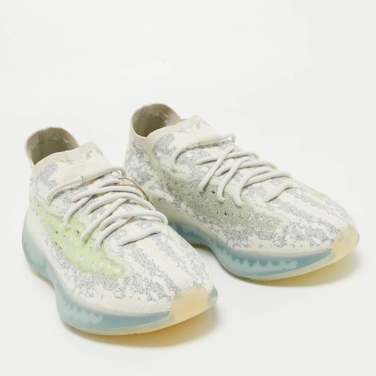 Pre Owned Adidas x Yeezy Blue/White Knit Fabric Boost 380 Alien Sneakers Size 47 1/3