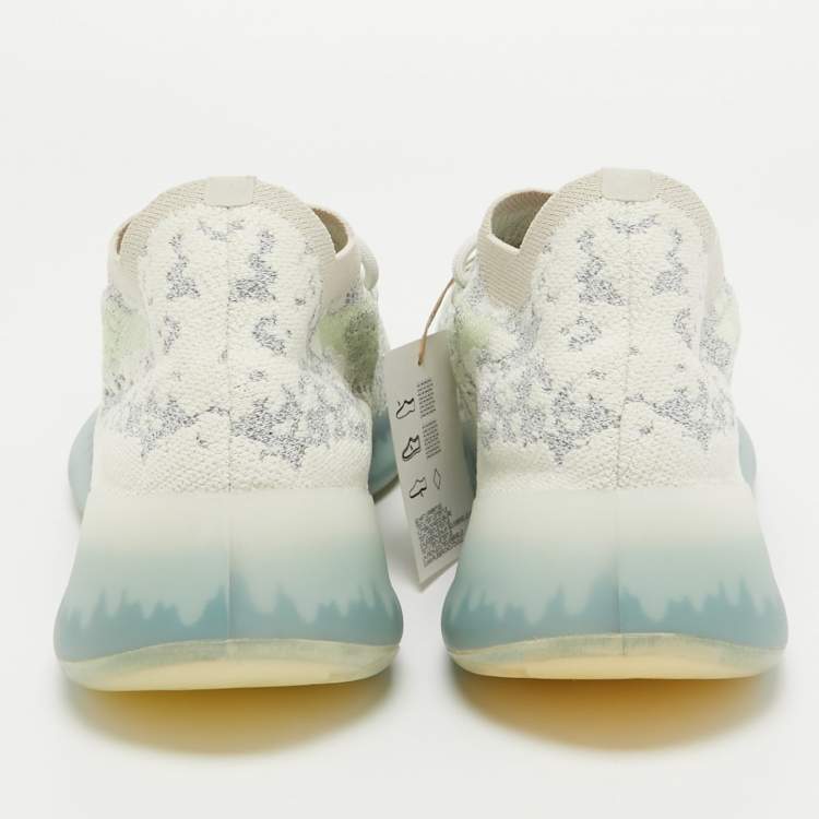 Pre Owned Adidas x Yeezy Blue/White Knit Fabric Boost 380 Alien Sneakers Size 47 1/3