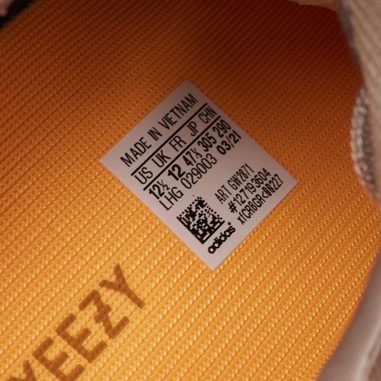 Pre Owned Yeezy x Adidas Light Purple Mesh 350 V2 Mono Mist Sneakers Size 47 1/3