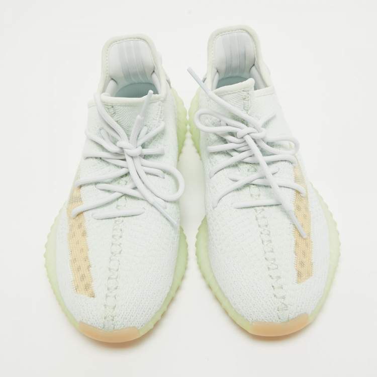 مملوكة مسبقًا Yeezy x Adidas Blue Knit Fabric Boot 350 V2 Hyperspace Sneakers Size 42.5