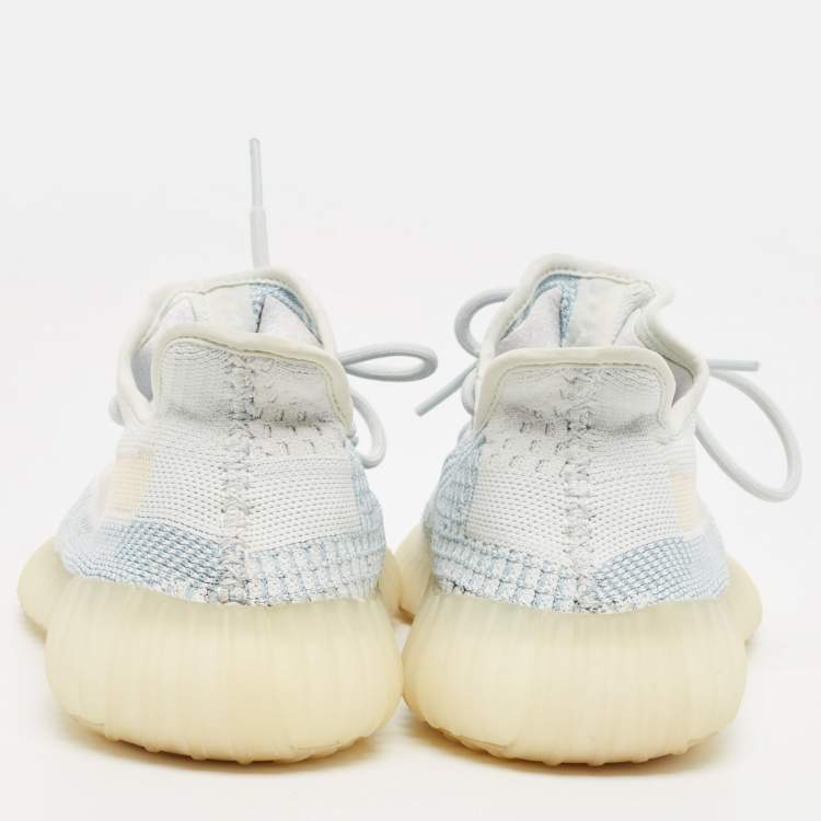 مملوكة مسبقًا Yeezy x Adidas Light Blue Cotton Knit Boost 350 V2 Sneakers Size 43 1/3