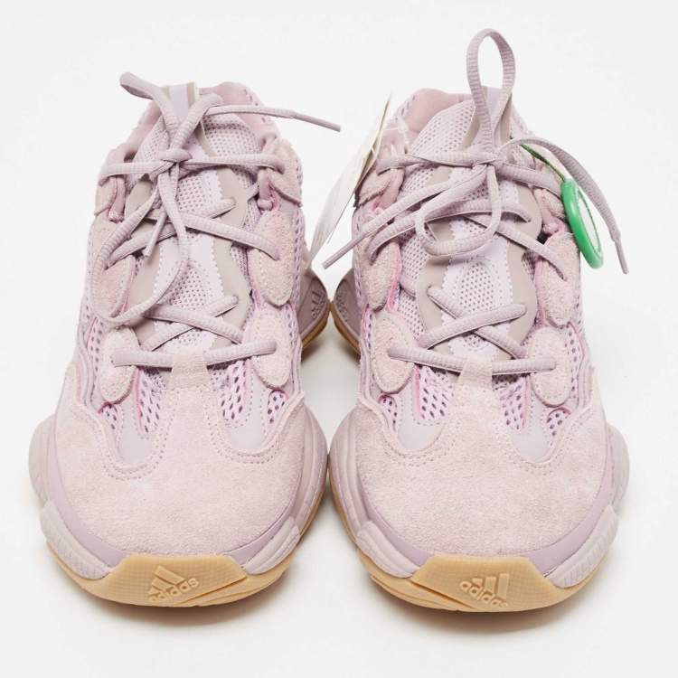 Pre Owned Yeezy x Adidas Purple Suede and Mesh 500 Soft Vision Sneakers Size 40 2/3