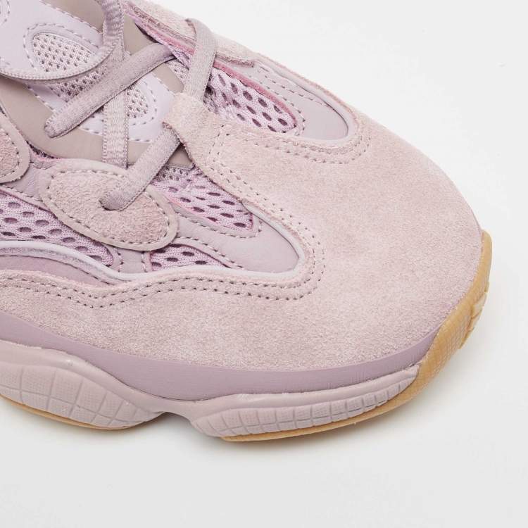 Pre Owned Yeezy x Adidas Purple Suede and Mesh 500 Soft Vision Sneakers Size 40 2/3