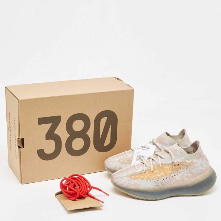 Pre Owned Yeezy x Adidas Multicolor Knit Fabric Boost 380 Pepper Sneakers Size 41 1/3